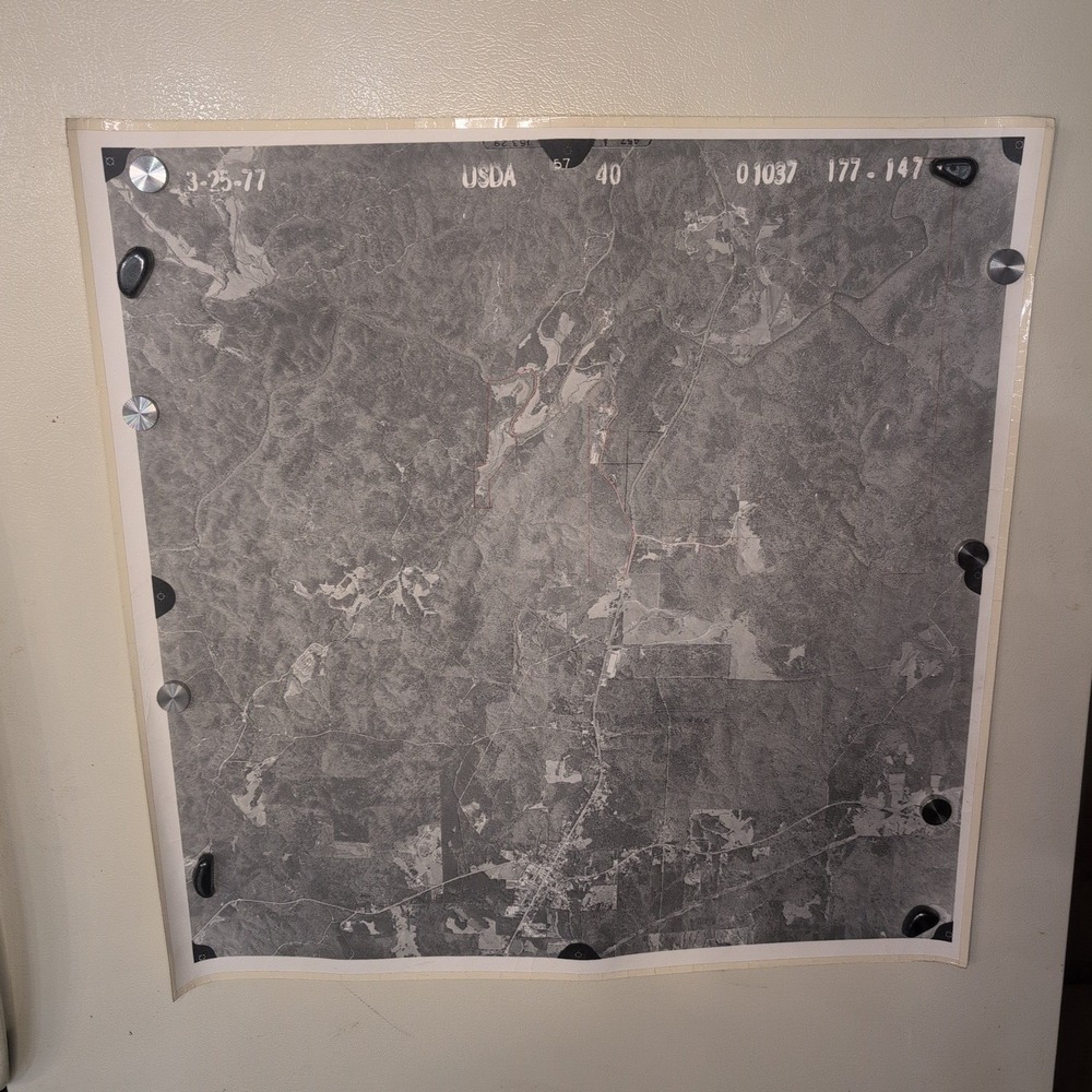 Vintage 1977 USDA Aerial‎ Survey Photo Coosa County Alabama Series of 27 Maps - Picture 8 of 10